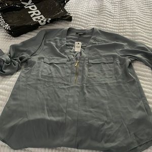 Express teal blouse size L